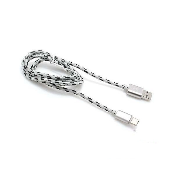 USB Kabal BRAID Type-C sivi.